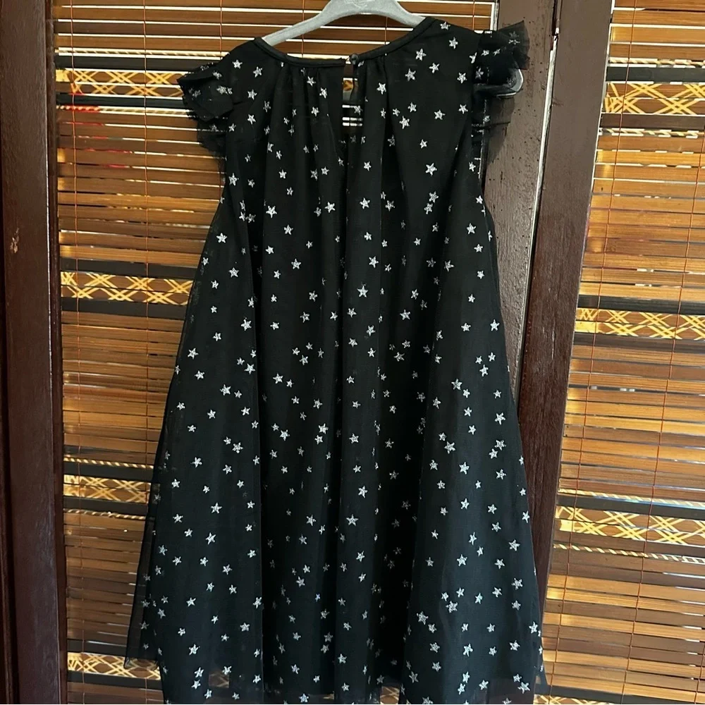 H&M Girls Black Tulle  and Stars Dress Size 6/7